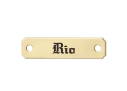 Clearance DOVER DROPSHIP 2" Notched Corner Bridle Nameplate