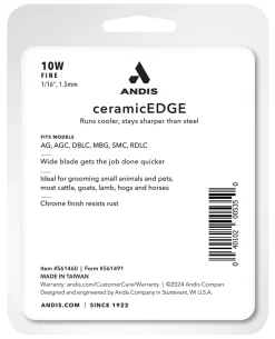 Online ANDIS COMPANY Andis® ceramicEDGE WIDE Detachable Replacement Blade Size 10W Silver