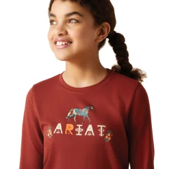 Online ARIAT-APPAREL Ariat® Kids’ Blossom Pony Tee Fired Brick
