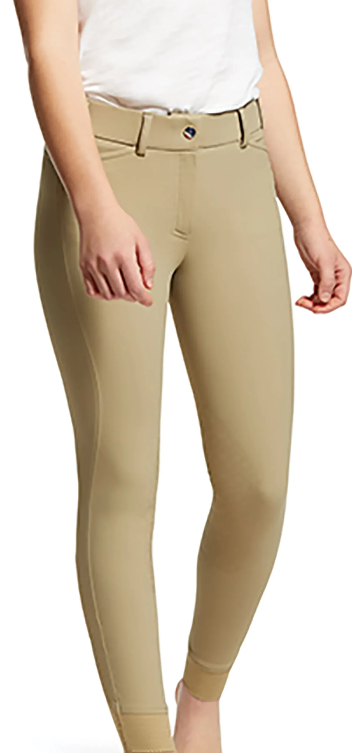 Best ARIAT-APPAREL Ariat® Kids’ Tri Factor EQ Knee-Patch Breech Olympia Tan
