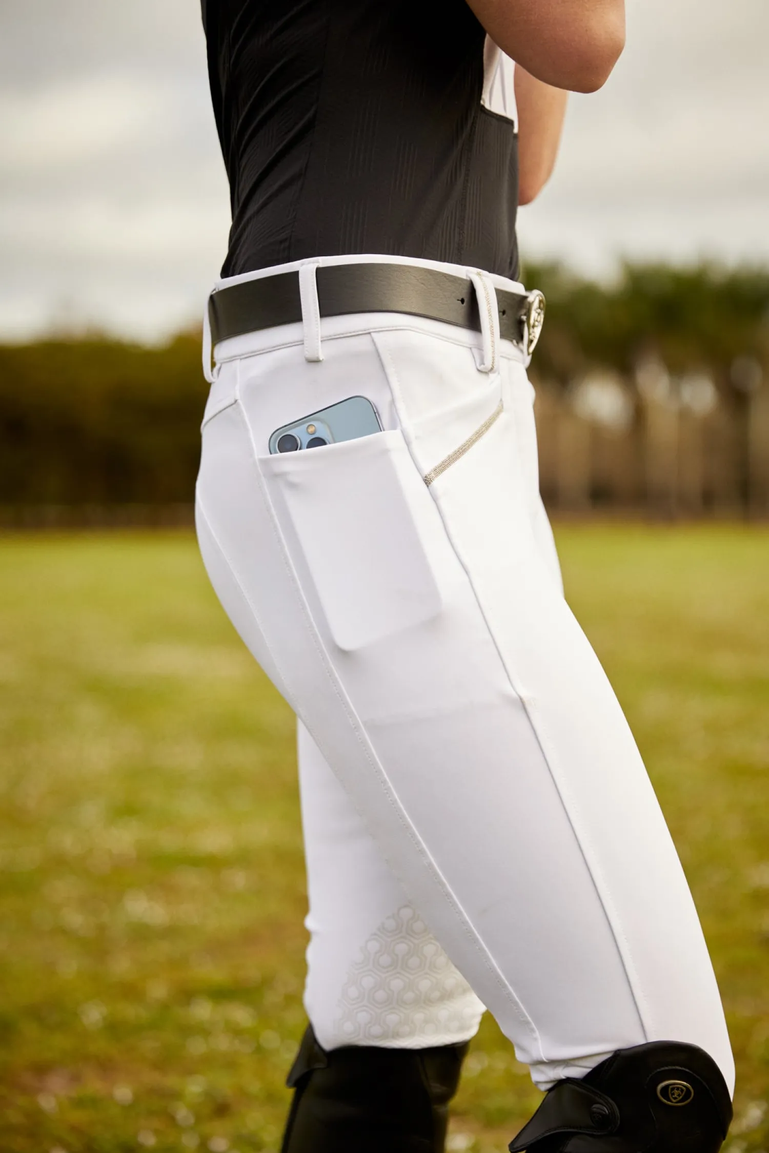 Sale ARIAT-APPAREL Ariat® Ladies’ Tri Factor Grace Knee-Patch Breech White