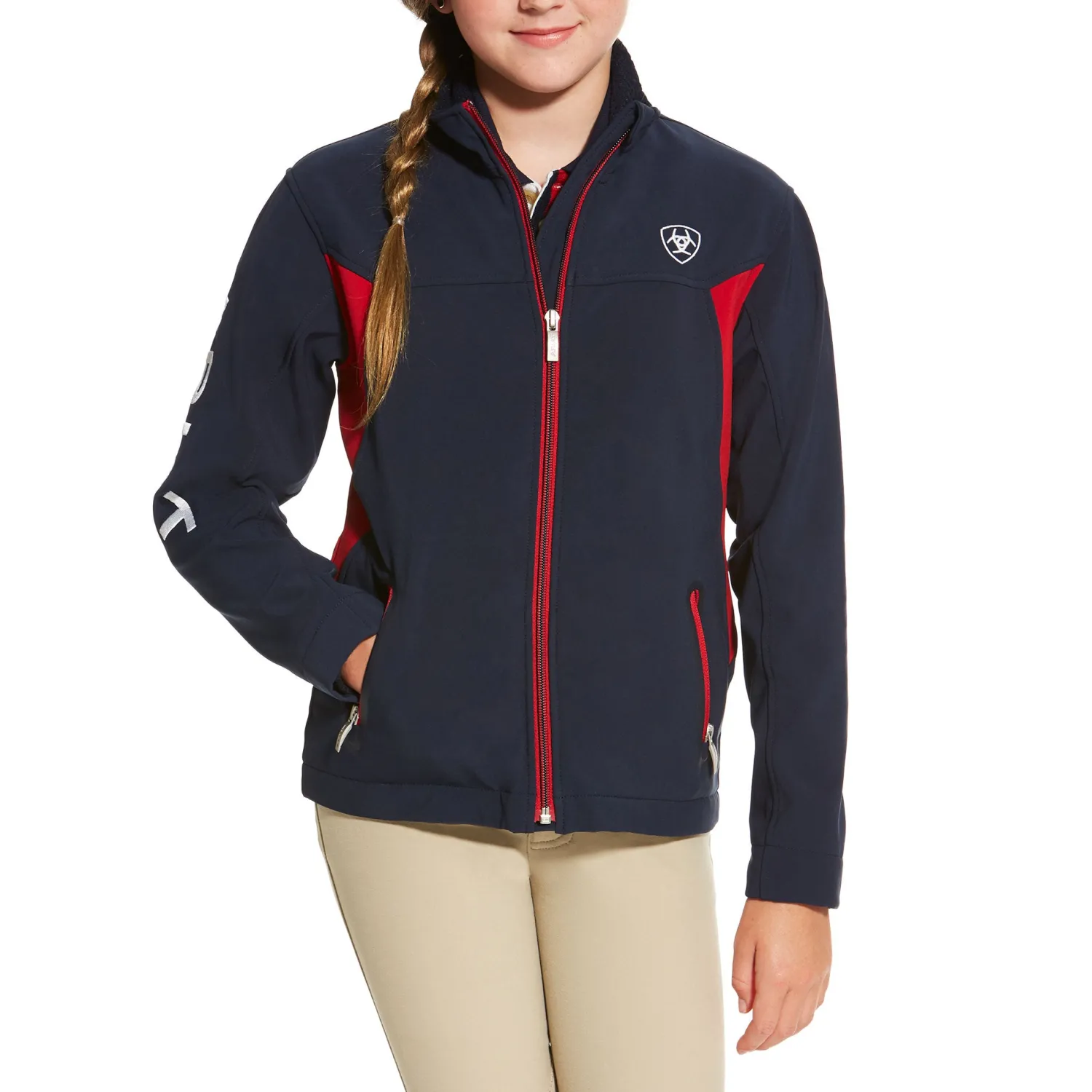 Discount ARIAT-APPAREL Ariat® Youth Team Soft Shell Jacket Navy