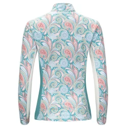 Hot ARISTA EQUESTRIAN Arista® Ladies’ Viva Quarter-Zip Long Sleeve Shirt Light Verdigris