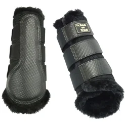 Outlet BACK ON TRACK BOT LL Back on Track® 3D Mesh Splint Boots with Faux Fur Black