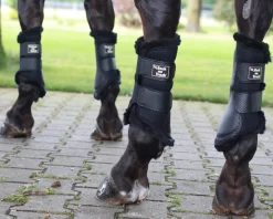 Outlet BACK ON TRACK BOT LL Back on Track® 3D Mesh Splint Boots with Faux Fur Black