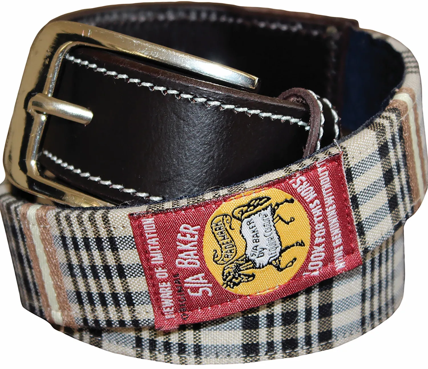 Hot JPC EQUESTRIAN Baker® Ladies’ Classic Plaid Belt Brown Leather/Plaid