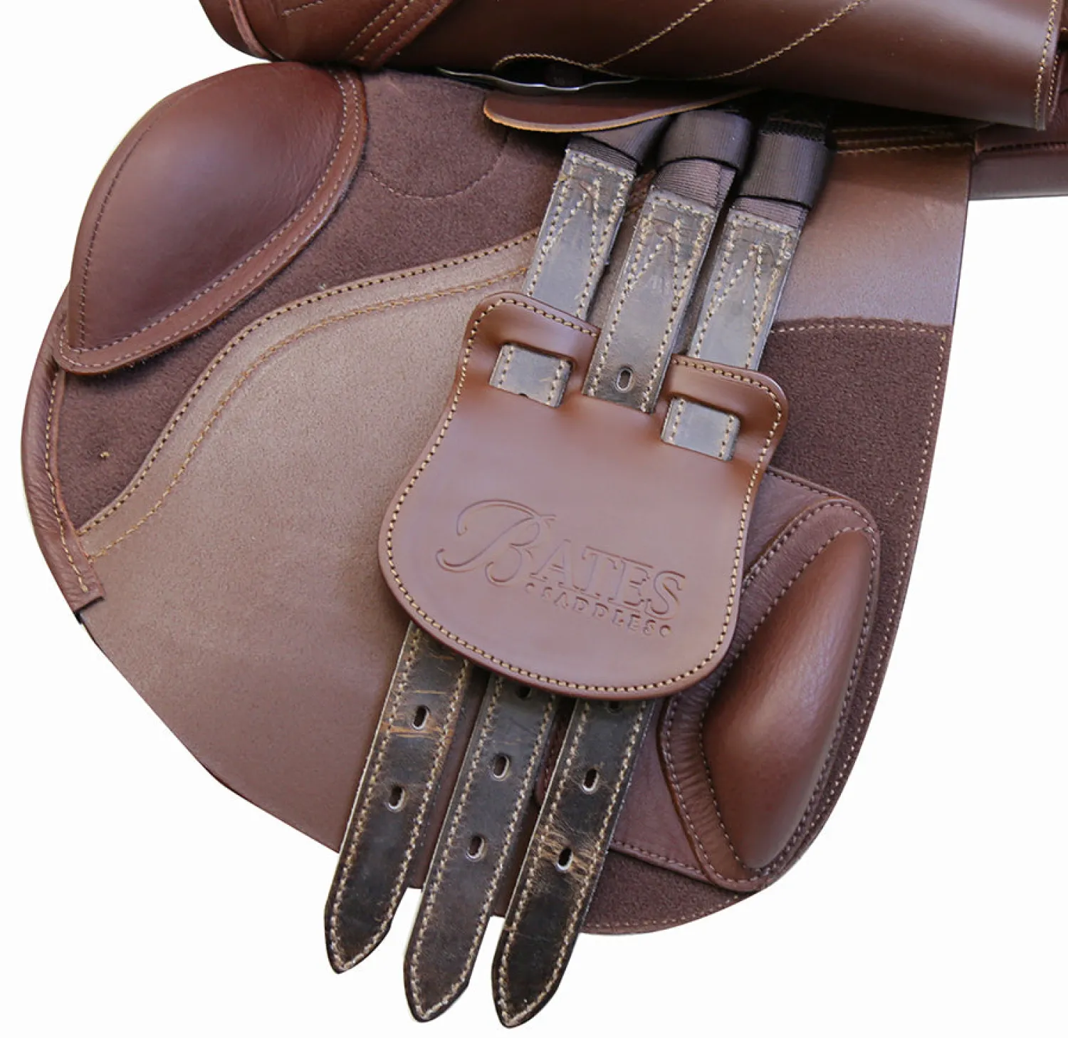 Outlet SADDLERY BRANDS INTL Bates Elevation® Deep Seat+ Saddle Havana Brown Covered Leather