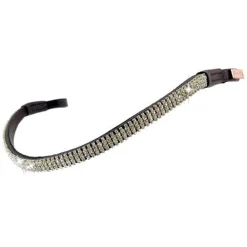 Discount BON-VIVANT EQUSTRN Beasties™ Luminosity Silver Wave Diamond Browband Black