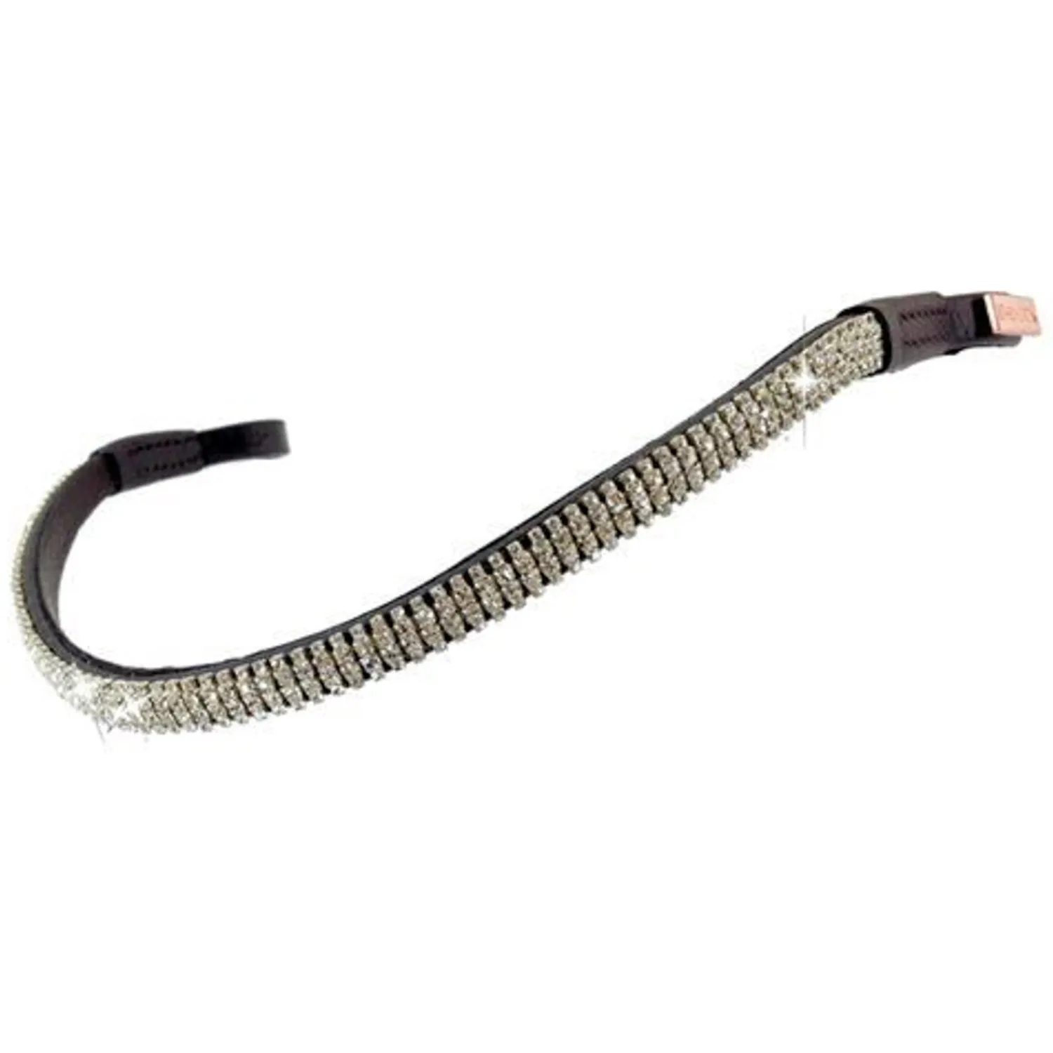 Discount BON-VIVANT EQUSTRN Beasties™ Luminosity Silver Wave Diamond Browband Black
