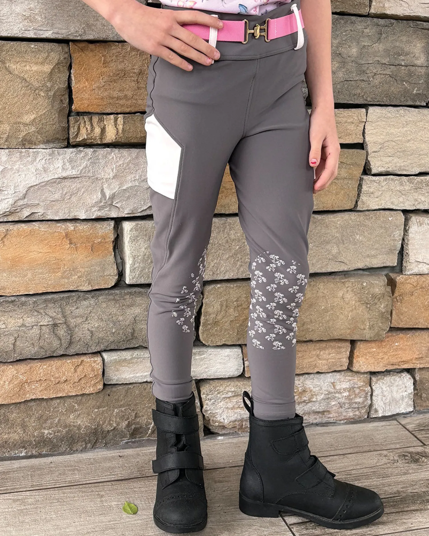 New BELLE AND BOW EQSTRN Belle & Bow Equestrian Children’s Riding Tight