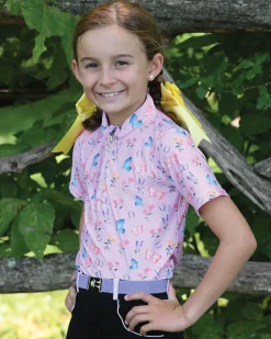 Hot BELLE AND BOW EQSTRN Belle & Bow Equestrian Children’s Short Sleeve Sun Shirt