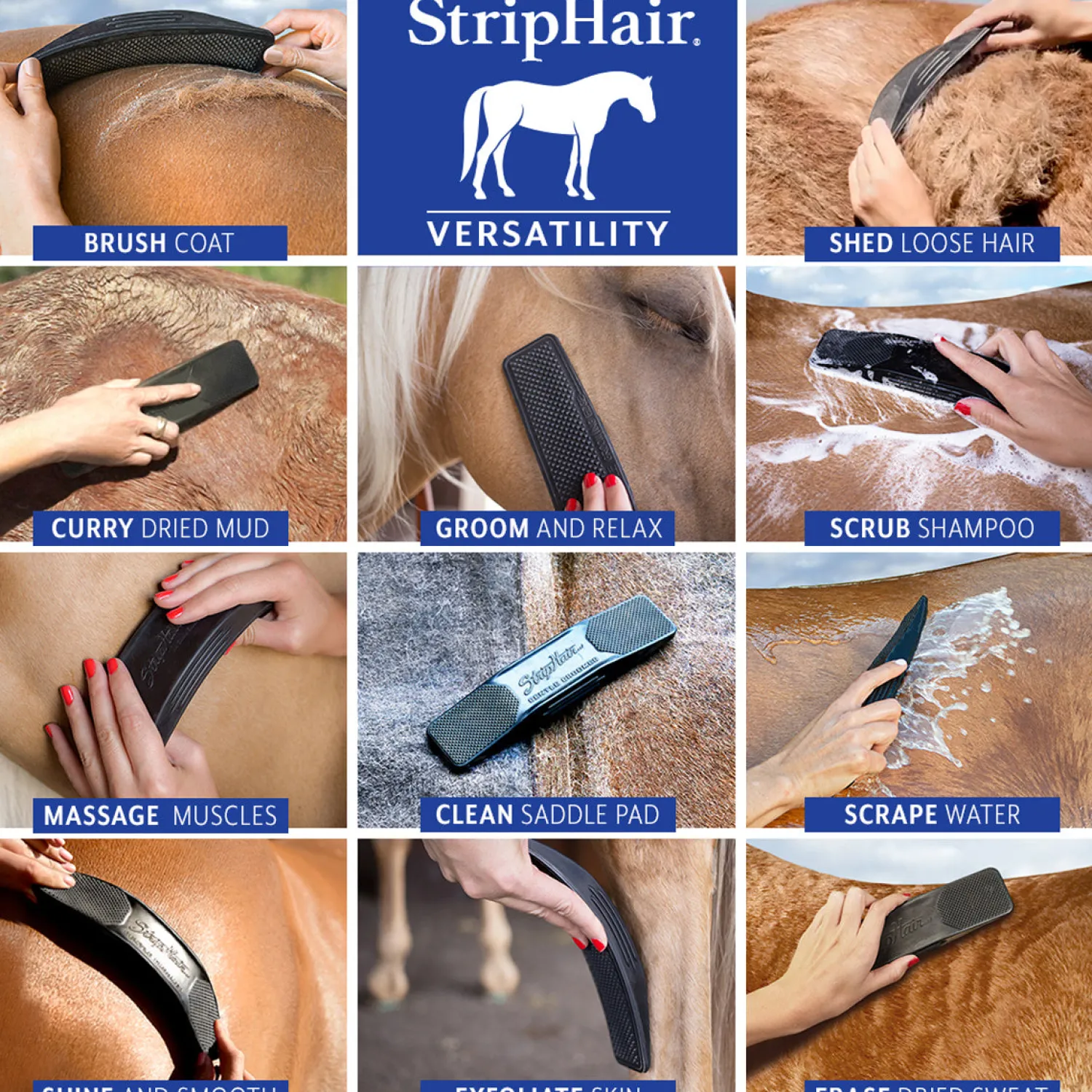 New RJ MATTHEWS Betty’s Best StripHair® Gentle Groomer™ Black