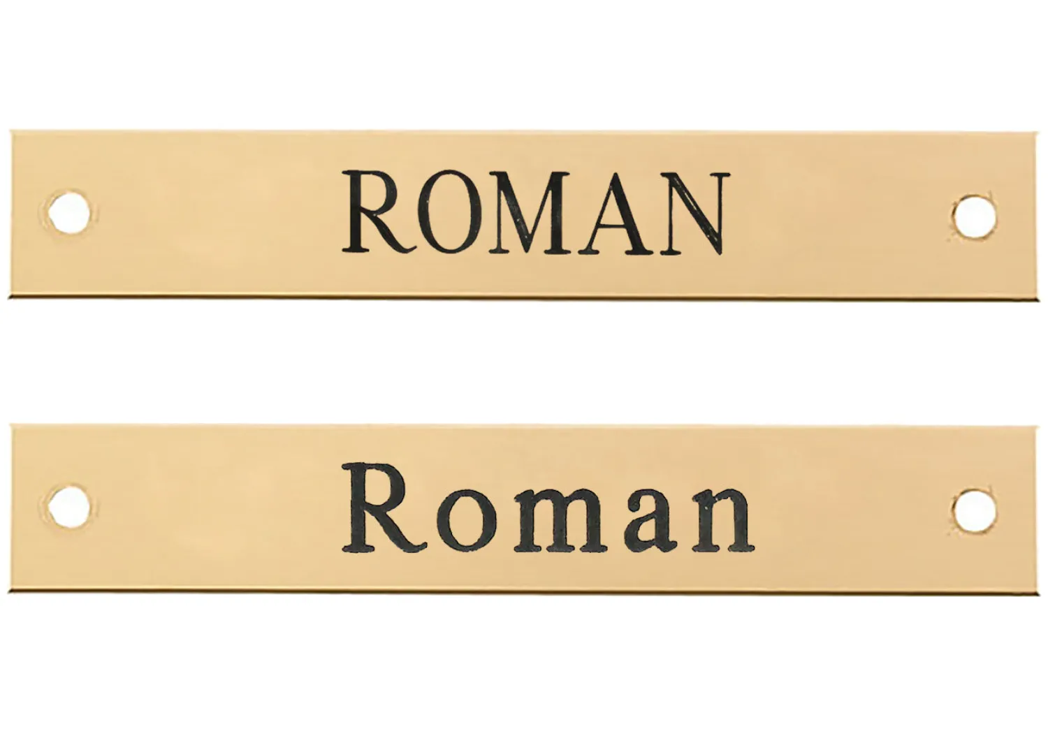 DOVER DROPSHIP Beveled Edge Halter Nameplate - 1 or 2 lines