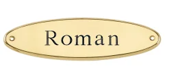 Discount CRW Brass Raised Oval Nameplate