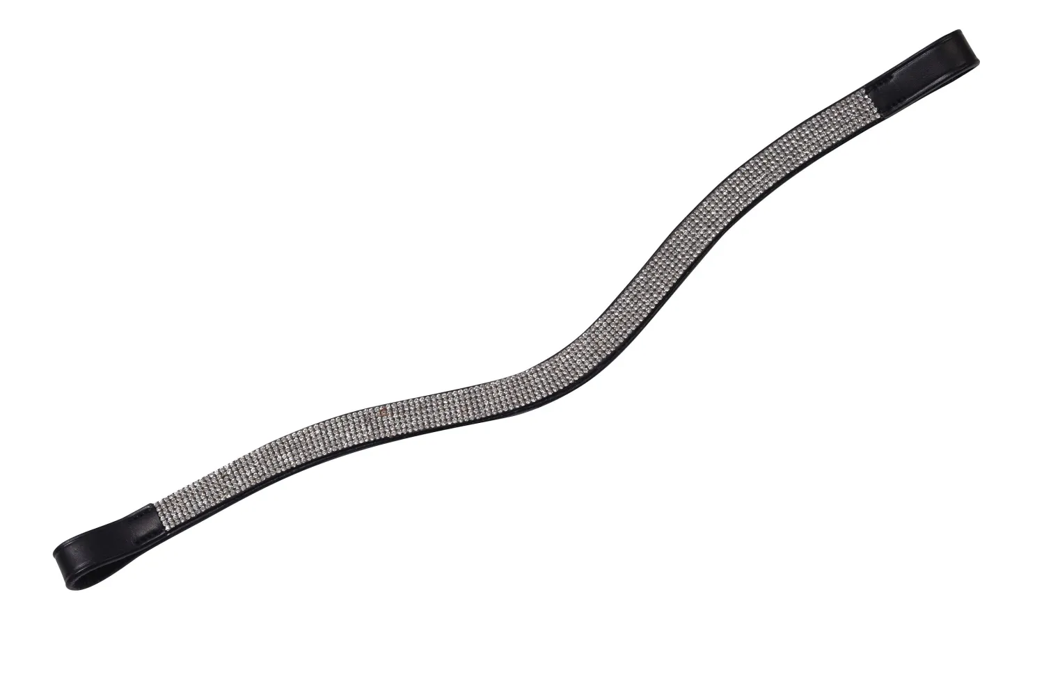 WEATHERBEETA Collegiate® Curved Silver Chain Browband Black