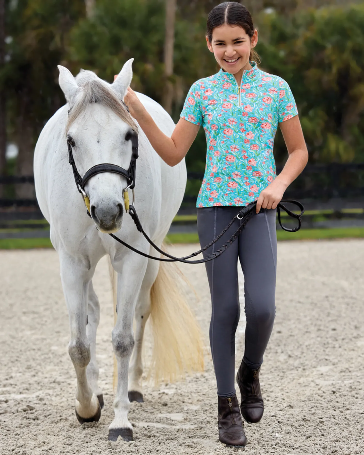 Sale KIRSCH CoolBlast® 100 Kids’ Siobhan Short Sleeve Shirt Pony Posies