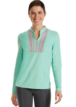New KIRSCH CoolBlast® 100 Ladies’ Notch-V Long Sleeve Top