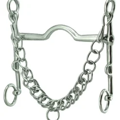 Hot INTREPID INTL Coronet Thin Wide Port Curb Weymouth Bit Stainless Steel