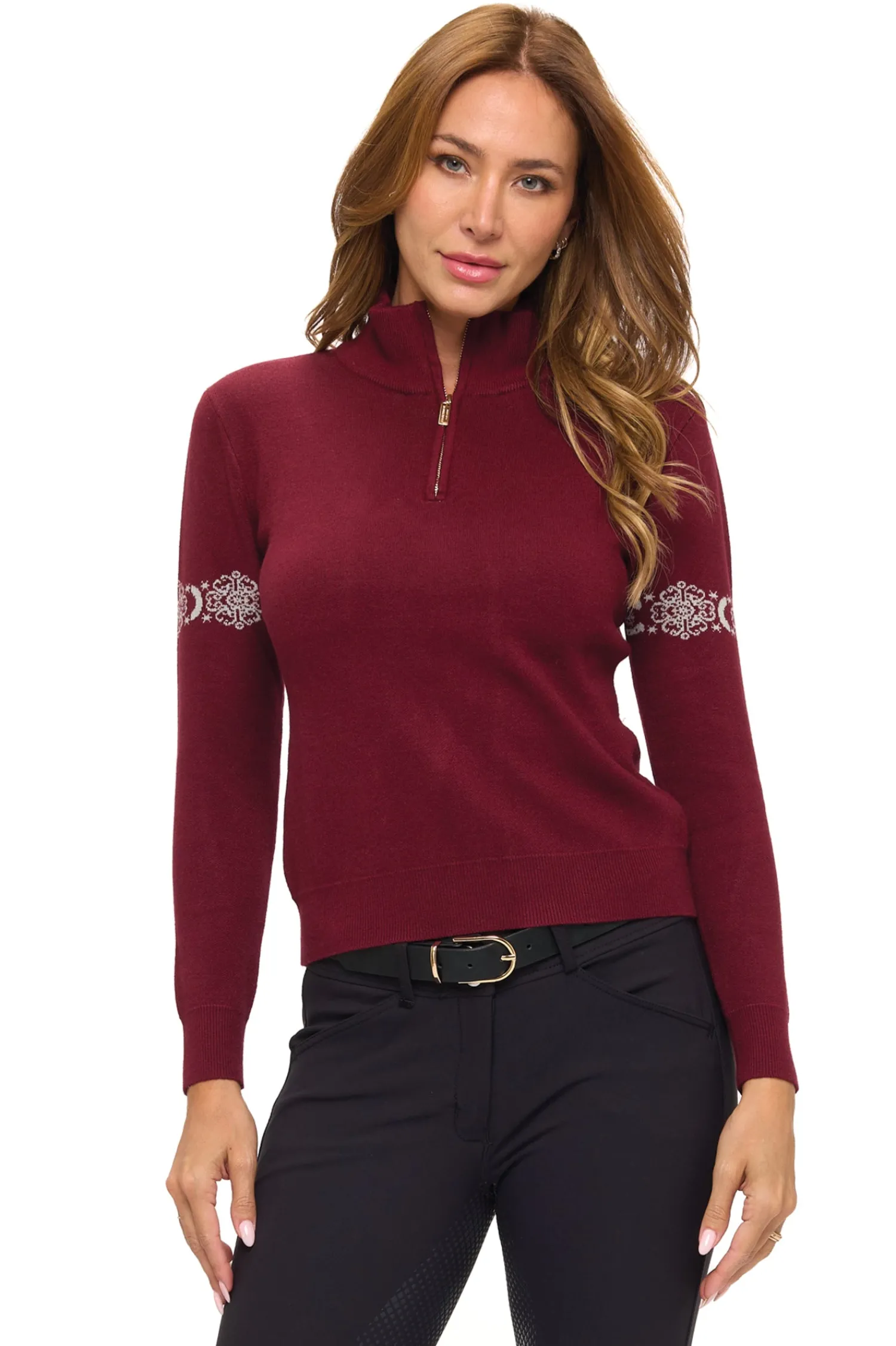 Outlet DANCING EQUESTRIAN Ladies’ "Snowflake" Sweater