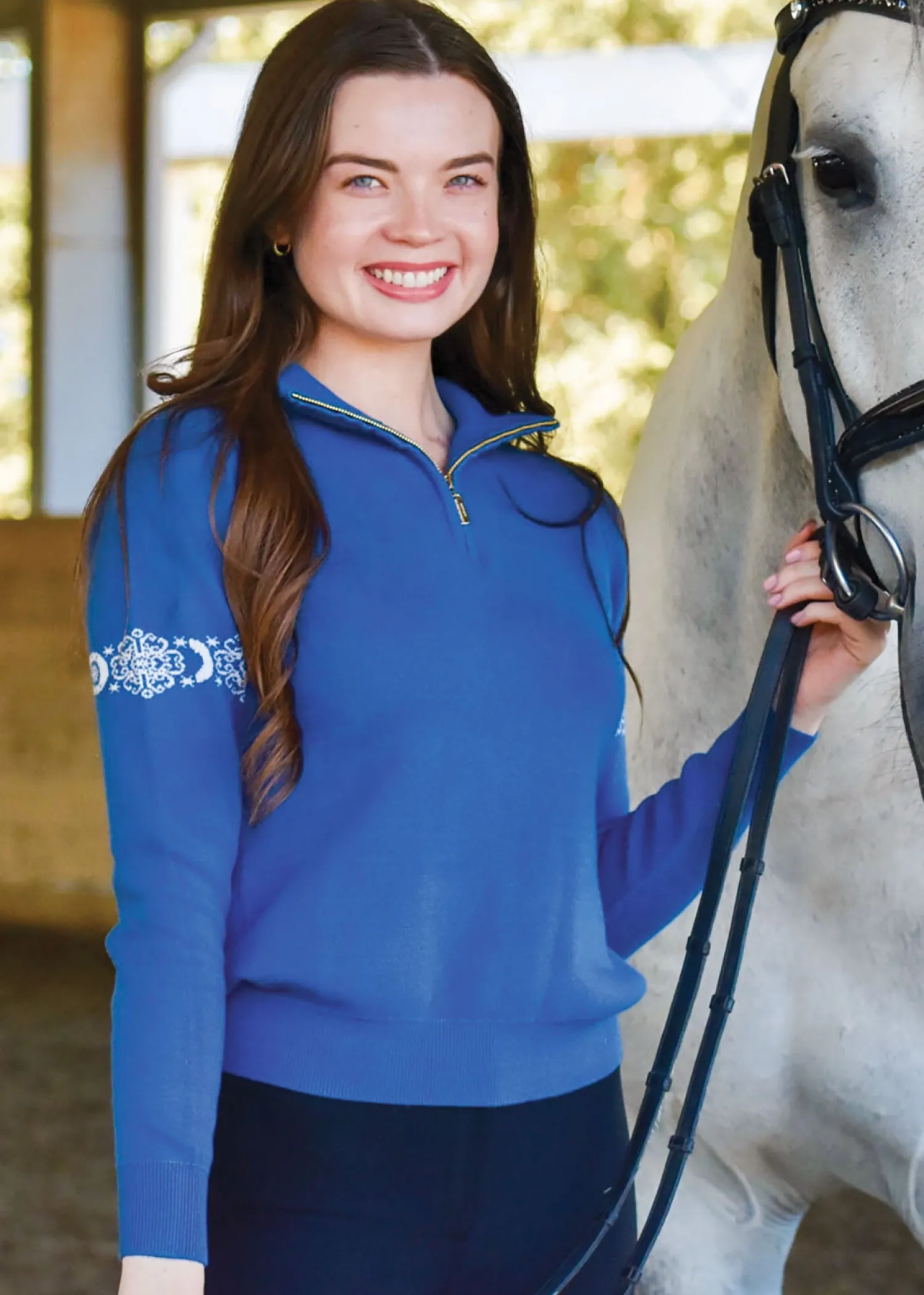 Outlet DANCING EQUESTRIAN Ladies’ "Snowflake" Sweater