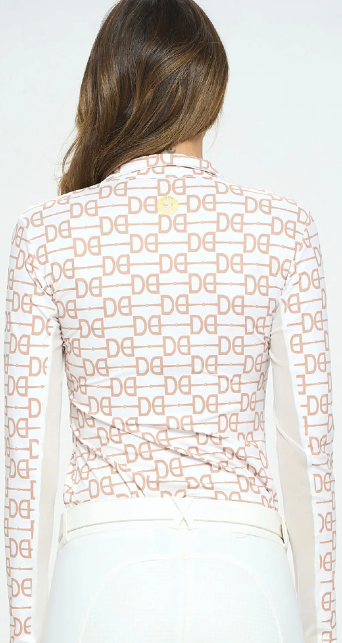 Sale DANCING EQUESTRIAN Signature Long Sleeve Shirt Gold