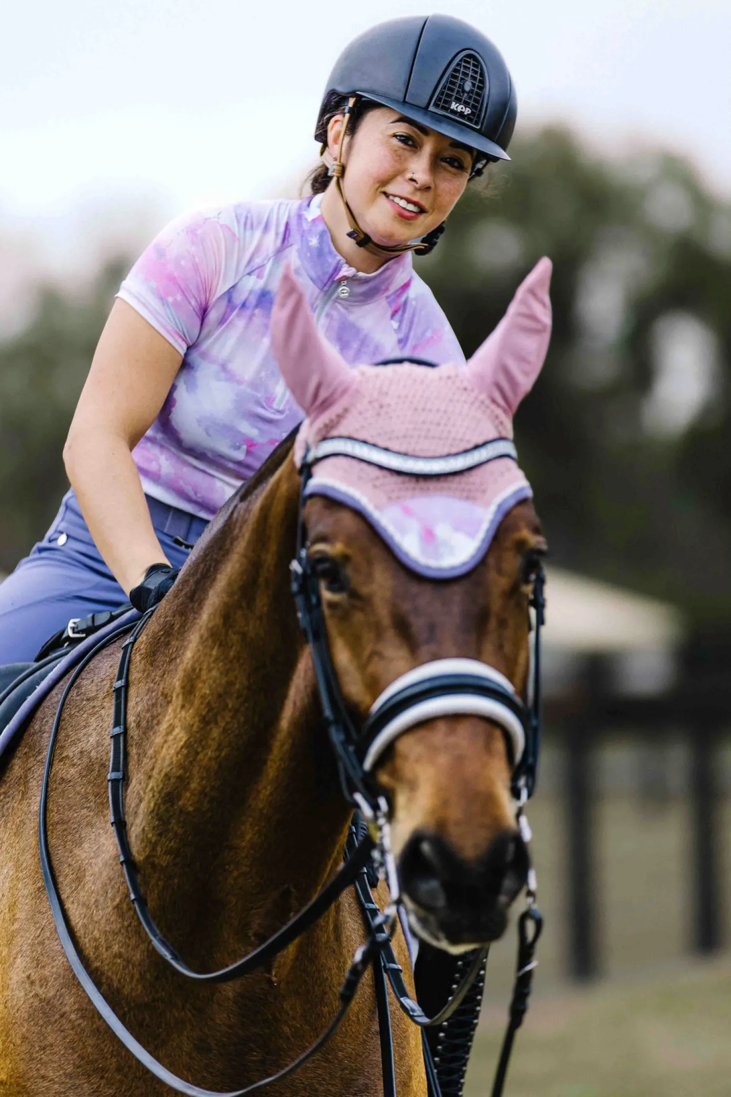 Online JPC EQUESTRIAN Dapplebay Haze Short-Sleeve Sun Shirt Lavender