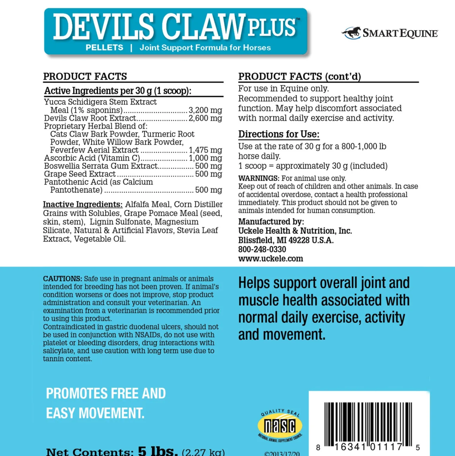 Sale SMARTPAK Devil's Claw Plus™ Pellets by SmartEquine™ - 5 lbs.