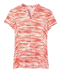 Best KIRSCH Dover Saddlery® Ladies’ Notch-V Stripe Short Sleeve Shirt