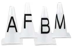 Hot KING YOUNG Dressage Letter Training Cones, Set of Eight White