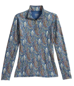 Discount KIRSCH DS Ladies’ Libby LuxTech Long Sleeve Shirt Ensign Blue Paisley