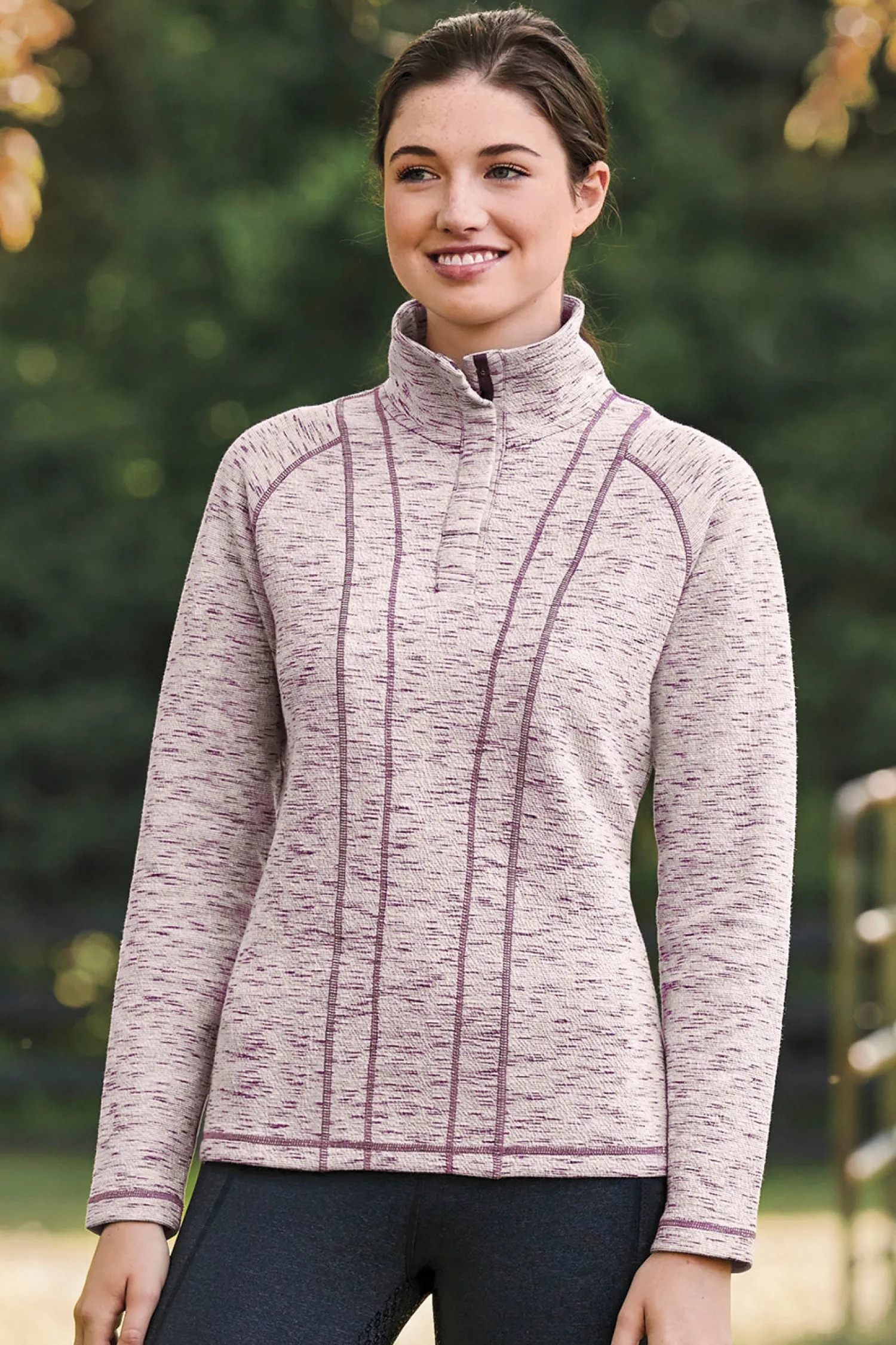 Outlet KIRSCH DS Textured Snap Neck Pullover