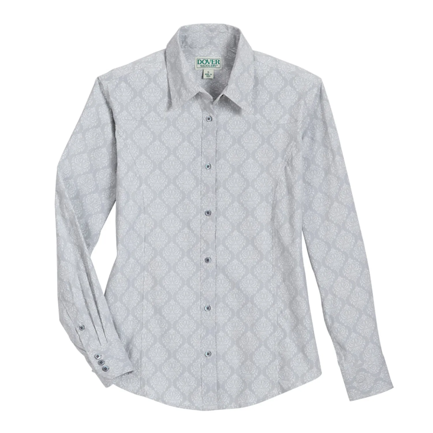 Clearance ORIG MADRAS SHIRT CO DS Ladies’ Anza Long Sleeve Shirt Silver Damask