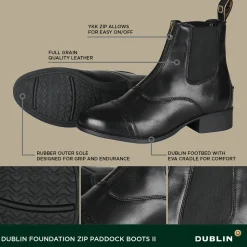 New WEATHERBEETA Dublin® Children’s Foundation Zip Paddock Boots II