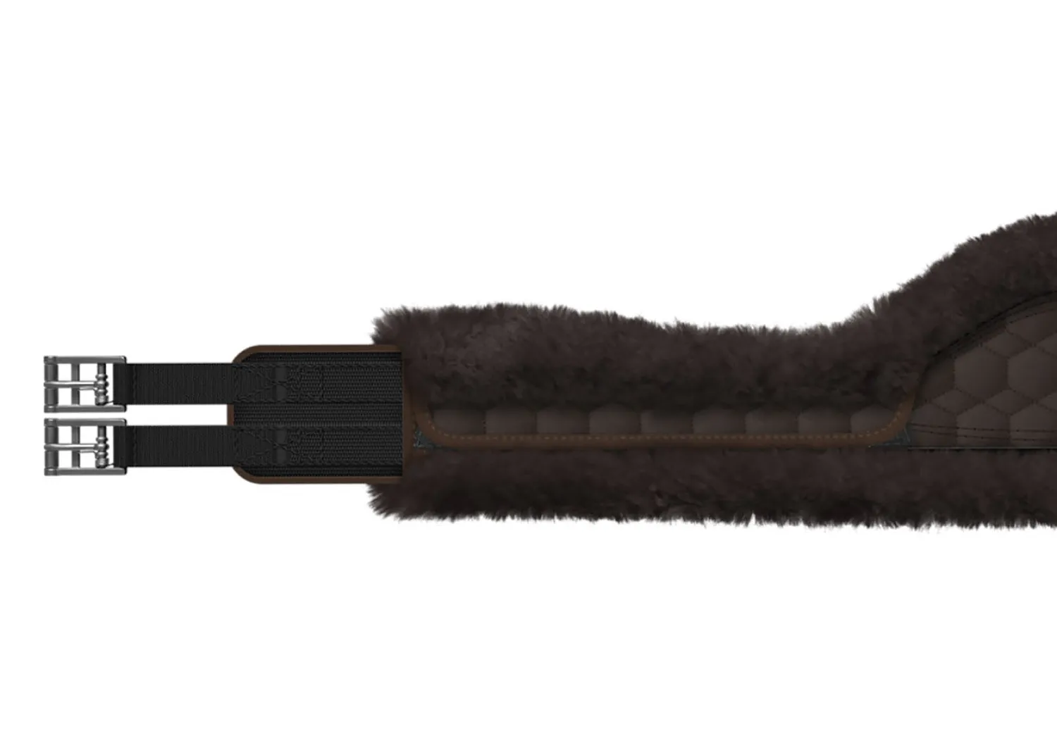 Hot WORLD EQUSTRN BRNDS E.A. Mattes Asymmetric Long Girth with Detachable Cover Brown