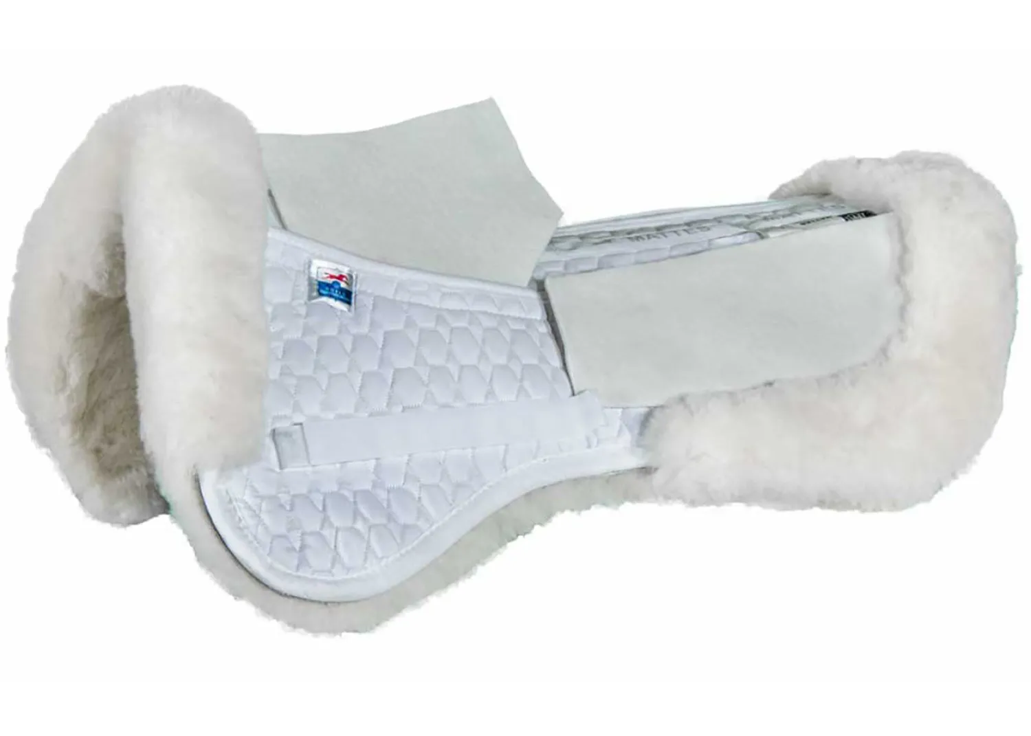 Clearance WORLD EQUSTRN BRNDS E.A. Mattes Dressage Correction Half Pad with Rear Trim & Pockets for Shims