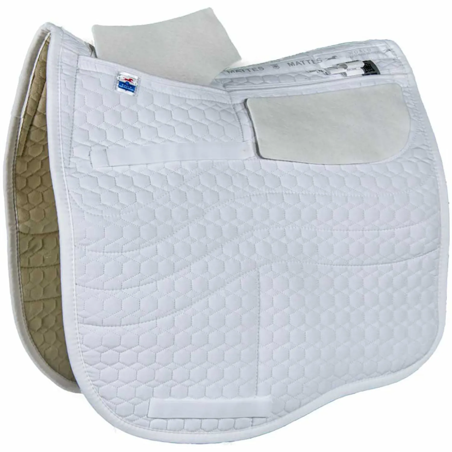 Best WORLD EQUSTRN BRNDS E.A. Mattes Dressage EuroFit Quilt Only Correction Pad with Pockets for Shims