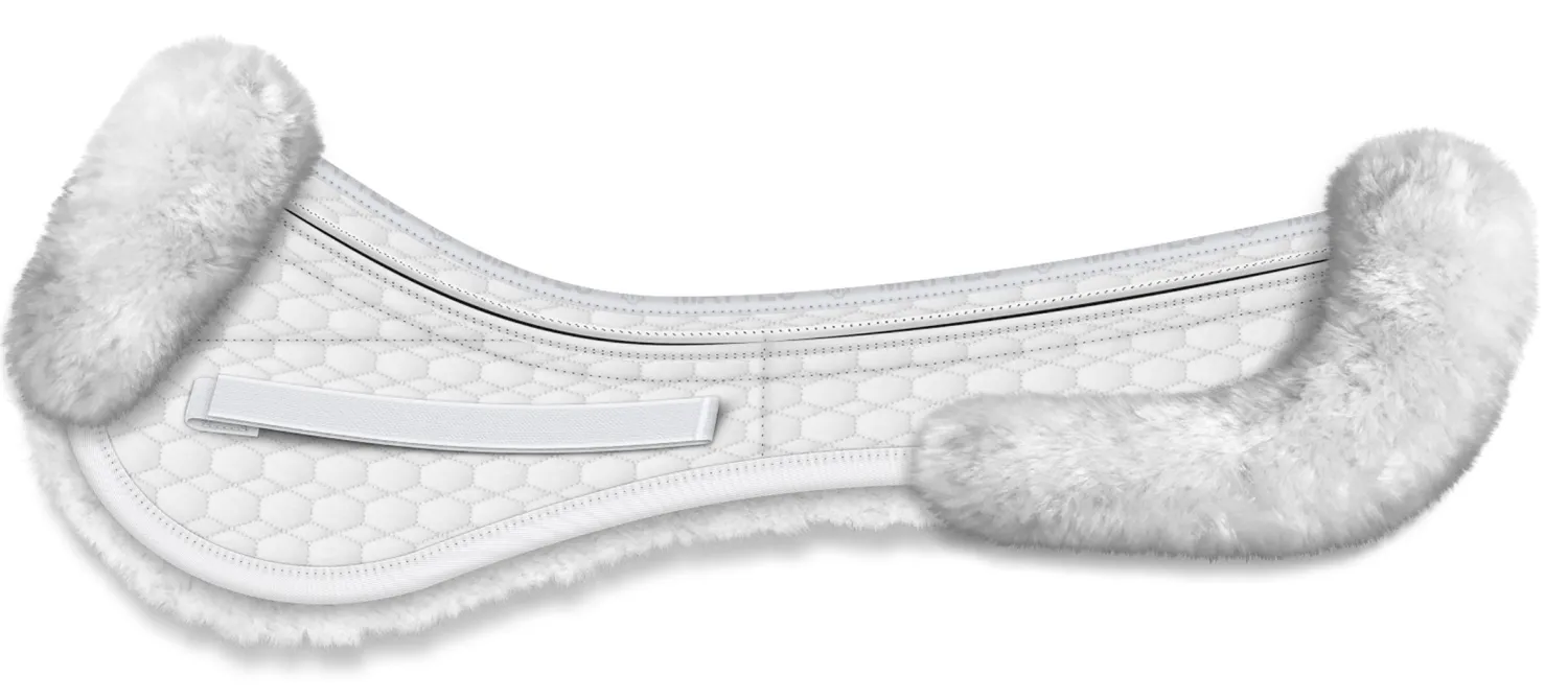 Hot WORLD EQUSTRN BRNDS E.A. Mattes Platinum EWWA Sheepskin All-Purpose Correction Half Pad with Rear Trim