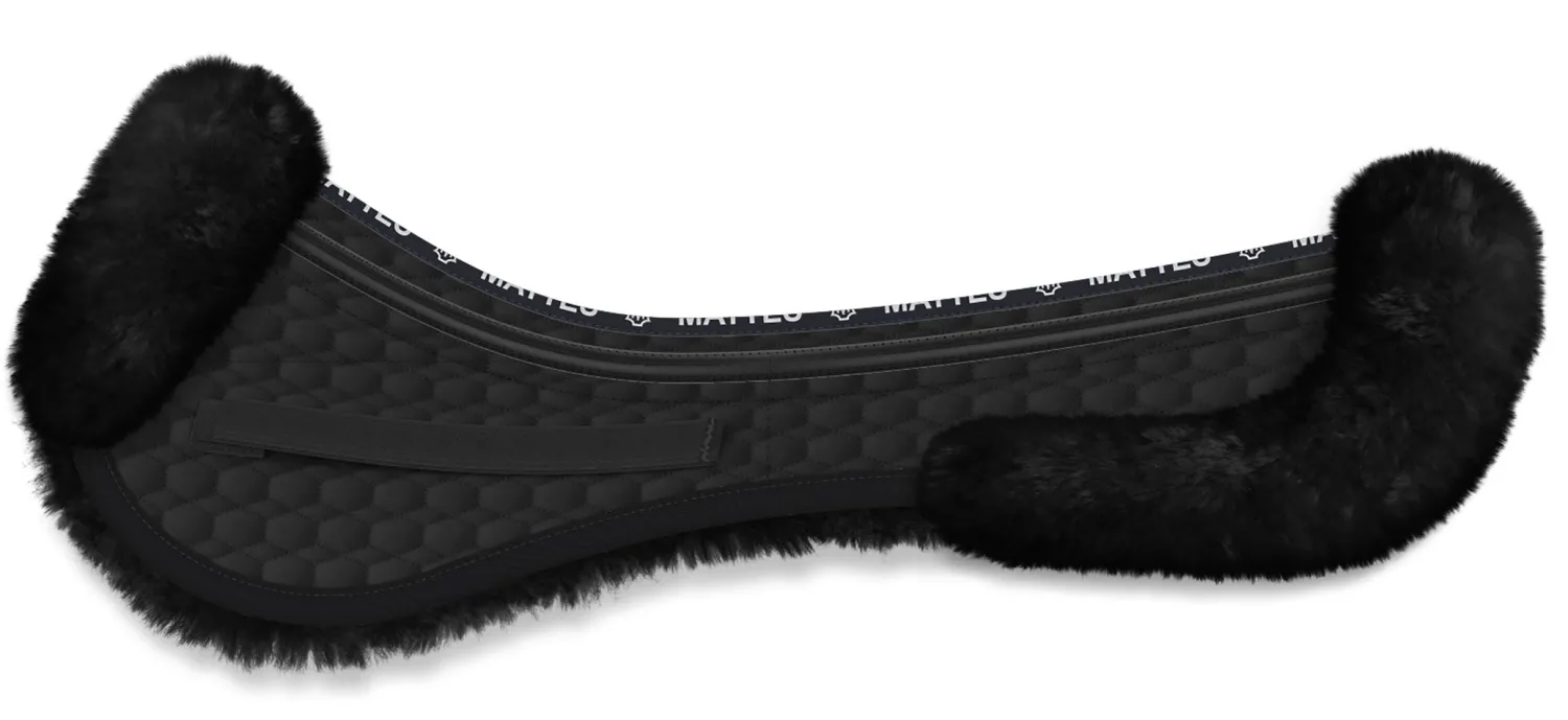 Hot WORLD EQUSTRN BRNDS E.A. Mattes Platinum EWWA Sheepskin All-Purpose Correction Half Pad with Rear Trim