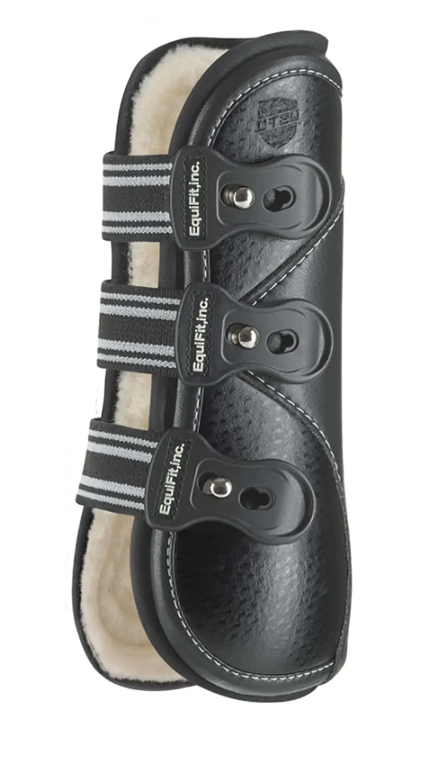 Hot EQUIFIT ® D-Teq™ Front Boots with SheepsWool™ ImpacTeq® Liner Black Ostrich