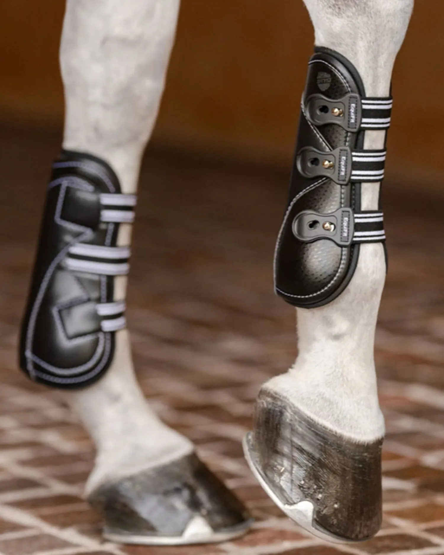 Hot EQUIFIT ® D-Teq™ Front Boots with SheepsWool™ ImpacTeq® Liner Black Ostrich