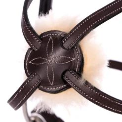 New EQUINAVIA Valkyrie Fancy-Stitched Figure-8 Bridle & Reins Chocolate Brown