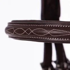 New EQUINAVIA Valkyrie Fancy-Stitched Figure-8 Bridle & Reins Chocolate Brown