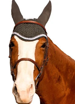 Online JPC EQUESTRIAN Equine Couture™ Fly Bonnet with Piping and Crystals