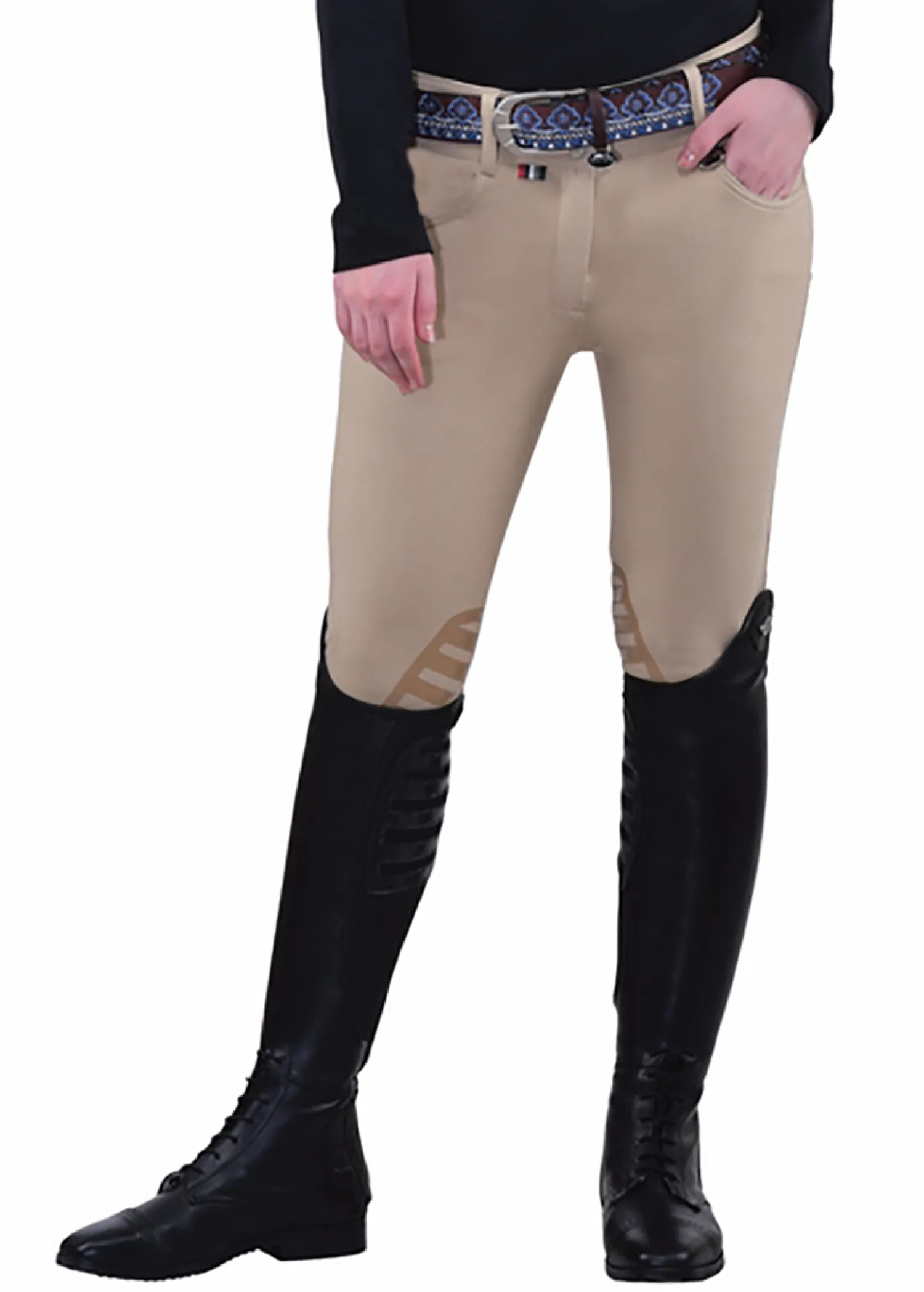 New JPC EQUESTRIAN Equine Couture™ Ladies' Sophie Silicone Knee-Patch Breech