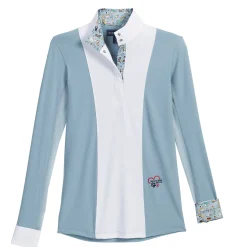 Best ESSEX CLASSICS Danny & Ron’s Ladies’ Luna Long Sleeve Shirt Blue/Dogs