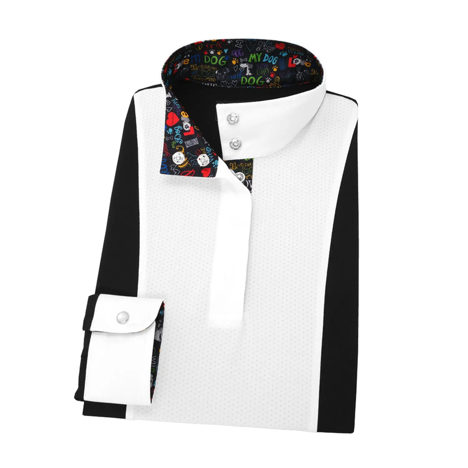 New ESSEX CLASSICS Danny & Ron’s Girls’ “” Luna Performance Long Sleeve Show Shirt I Love My Dog