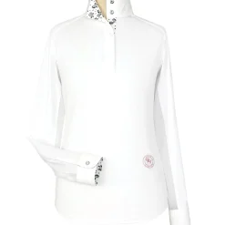 Discount ESSEX CLASSICS Girls’ Talent Yarn Long-Sleeve Show Shirt White/Unicorns