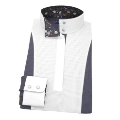 Hot ESSEX CLASSICS Ladies’ Performance Long Sleeve Show Shirt Pop Cork Dark Grey
