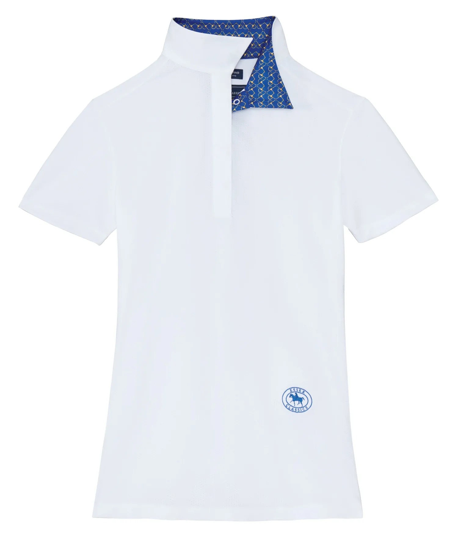 Sale ESSEX CLASSICS Ladies’ Talent Yarn® Short Sleeve Show Shirt Blue Bits