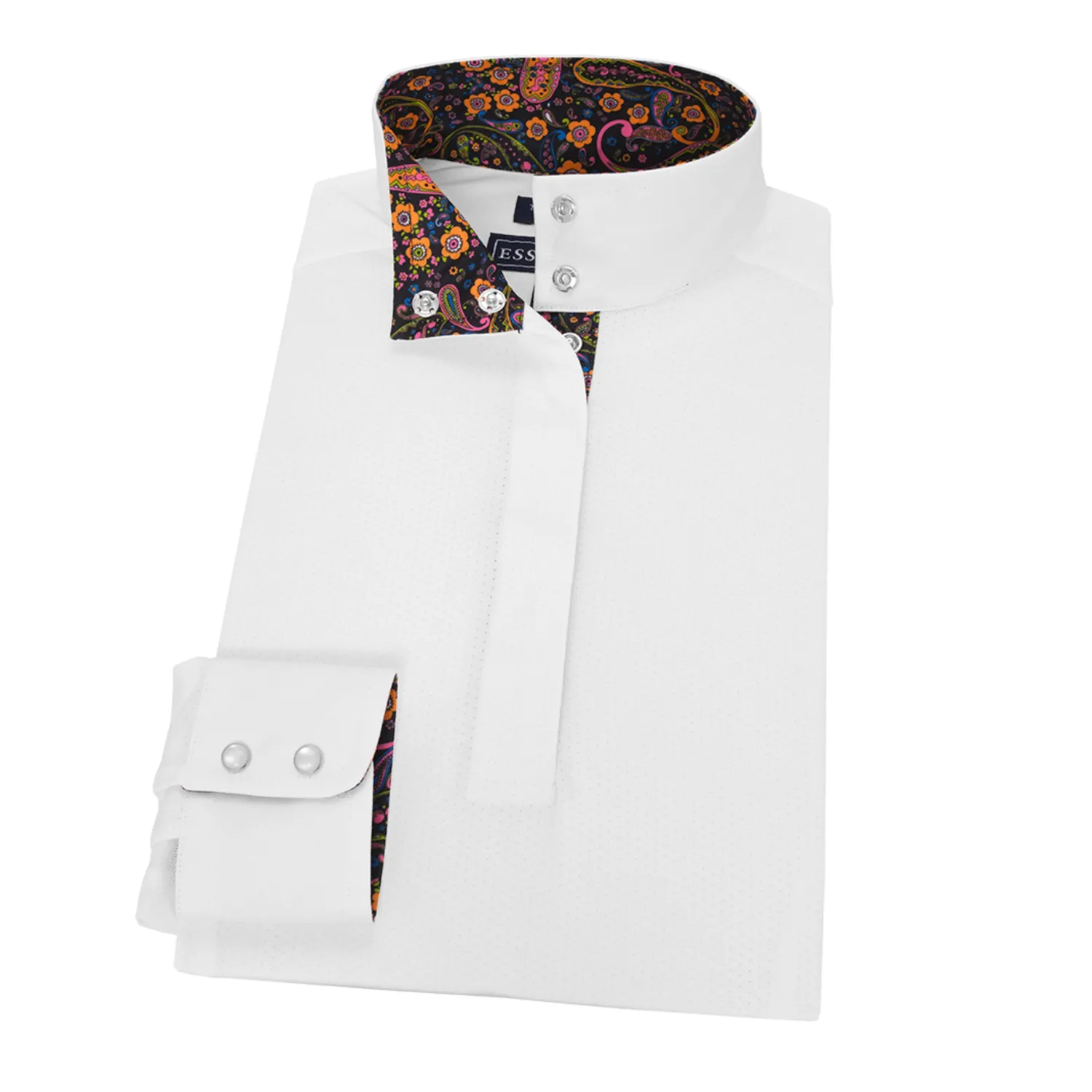 Online ESSEX CLASSICS Ladies’ Talent Yarn® Straight Collar Long Sleeve Show Shirt